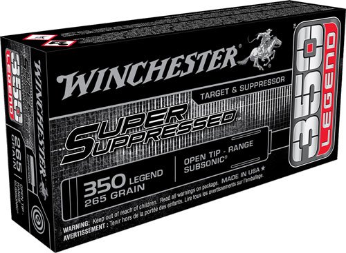 ASUP350.jpg WINCHESTER SUPER SUPPRESS 350 - LEGEND 255GR FMJ 20RD 10BX/CS