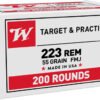 WINCHESTER USA 223 REM 55GR - FMJ 800RD CASE LOT