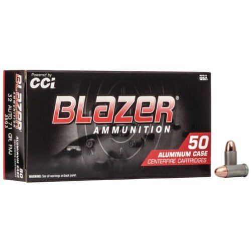 https3A2F2Fmedia.chattanoogashooting.com2Fimages2Fproduct2FCC35032FCC3503-1.jpg CCI Blazer Aluminum Handgun Ammunition .32 ACP 71 gr TMJ 900 fps 50/ct