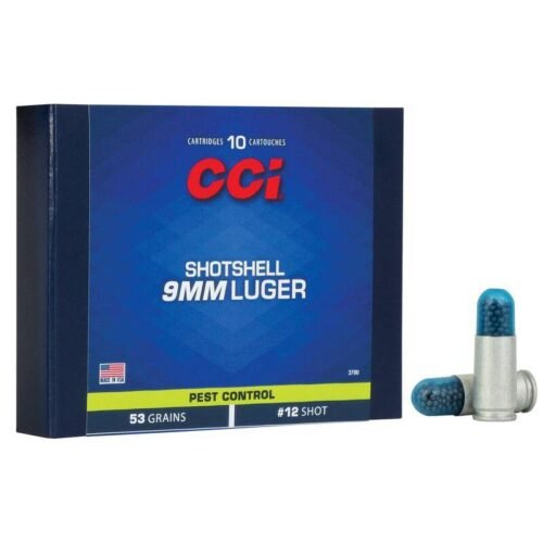 https3A2F2Fmedia.chattanoogashooting.com2Fimages2Fproduct2FCC37902FCC3790_1_2.jpg CCI Pest Control Handgun Shotshells 9mm Luger 53 gr. #12 shot 900 fps 10/ct