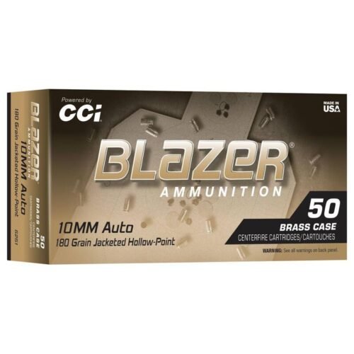 https3A2F2Fmedia.chattanoogashooting.com2Fimages2Fproduct2FCC52512FCC52511.jpg Blazer Brass Handgun Ammunition 10mm Auto 180gr JHP 1175 fps 50/ct