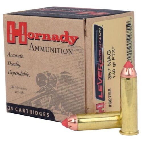 https3A2F2Fmedia.chattanoogashooting.com2Fimages2Fproduct2FHO927552FHO92755-1.jpg Hornady LEVERevolution Handgun Ammunition .357 Mag 140 gr FTX 1440 fps 20/ct