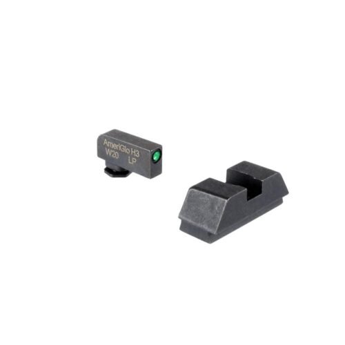 https3A2F2Fmedia.chattanoogashooting.com2Fimages2Fproduct2FKQGL8802FKQGL880-1.jpg Ameriglo Optics Compatible Tritium Handgun Sight Set for Glock Flat Black .295? Rear 1L Tall Green with Black .220? Front