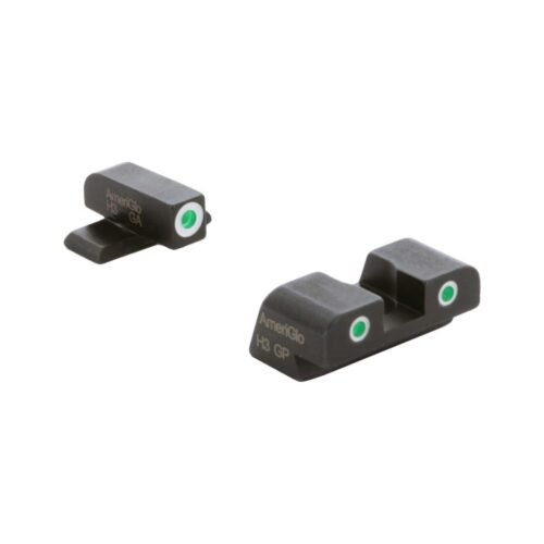 https3A2F2Fmedia.chattanoogashooting.com2Fimages2Fproduct2FKQSA1132FKQSA113.jpg Ameriglo Green Tritium w/ White Front Green Tritium w/ White Rear 3 Dot Sight Hellcat Standard
