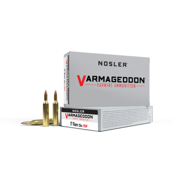 https3A2F2Fmedia.chattanoogashooting.com2Fimages2Fproduct2FNO651002FNO65100-1.png Nosler Varmegeddon Rifle Ammunition .17 Rem 20 gr FBHP 3550 fps 20/ct