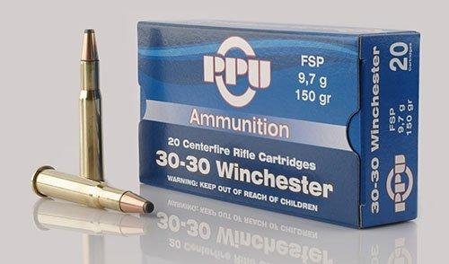 https3A2F2Fmedia.chattanoogashooting.com2Fimages2Fproduct2FOQPP303012FOQPP30301.jpg PPU Rifle Ammunition .30-30 Win 150 gr FNSP 2300 fps 20/ct