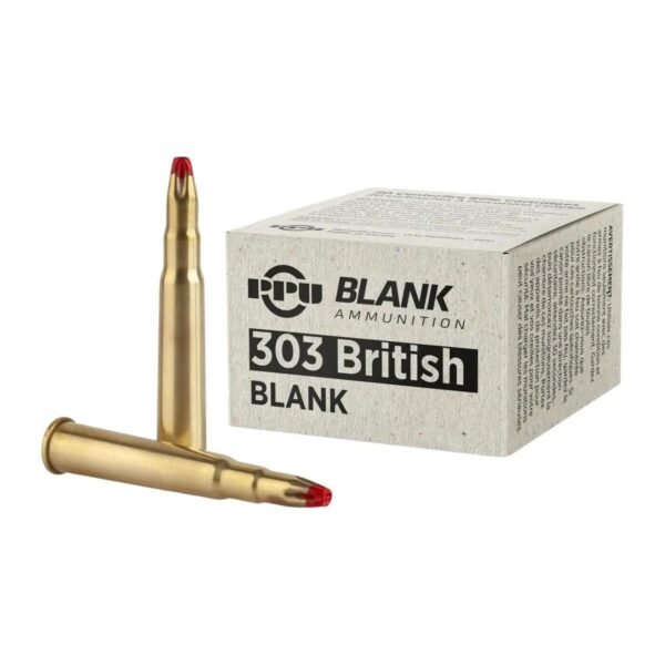 https3A2F2Fmedia.chattanoogashooting.com2Fimages2Fproduct2FOQPPB3B2FOQPPB3B.jpg PPU Blank Rifle Ammunition .303 British 20/ct