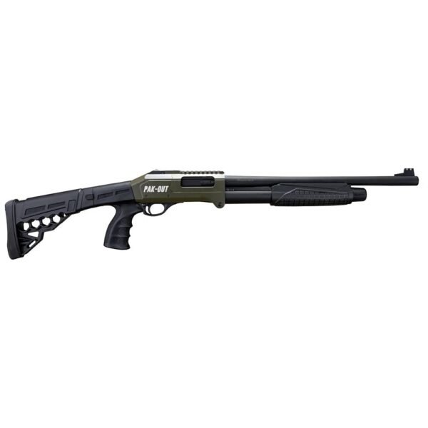 https3A2F2Fmedia.chattanoogashooting.com2Fimages2Fproduct2FQBPAKOUTLARGE2FQBPAKOUTLARGE-1.jpg Rock Island Armory Pak Out Long Shotgun 12 ga 3" Chamber 4rd Magazine 18.5" Barrel OD Green Black