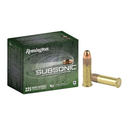 https3A2F2Fmedia.chattanoogashooting.com2Fimages2Fproduct2FRT212492FRT21249.jpg Remington Subsonic Rimfire Ammunition .22 LR 40 gr. HP 1050 fps 225/ct