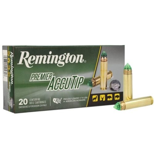 https3A2F2Fmedia.chattanoogashooting.com2Fimages2Fproduct2FRT279472FRT279471.jpg Remington Premier AccuTip Rifle Ammunition 400 Legend 195gr PT 2215 fps 20/ct