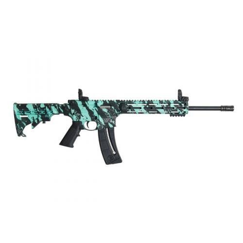 https3A2F2Fmedia.chattanoogashooting.com2Fimages2Fproduct2FSW120662FSW12066.jpg S&W M&P15-22 Sport Robin's Egg Blue Platinum Finish Rifle .22LR 25rd Magazine 16.5" Barrel