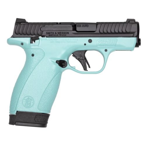 https3A2F2Fmedia.chattanoogashooting.com2Fimages2Fproduct2FSW144312FSW144317.jpg Smith & Wesson M&P Bodyguard 2.0 Handgun .380 Auto 10rd (1) & 12rd (1) Magazines 2.75" Barrel Robin's Egg Blue Grip Thumb Safety