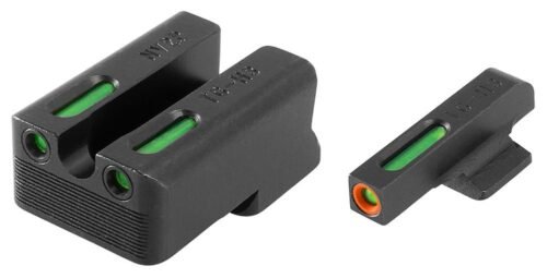 https3A2F2Fmedia.chattanoogashooting.com2Fimages2Fproduct2FXRTG13NV3PC2FXRTG13NV3PC.jpg Truglo TFX Pro Tritium/Fiber-Optic Day/Night Sights Fit Novak LoMount cut .260 front / .500 rear - Orange Outline Front/Rear Green