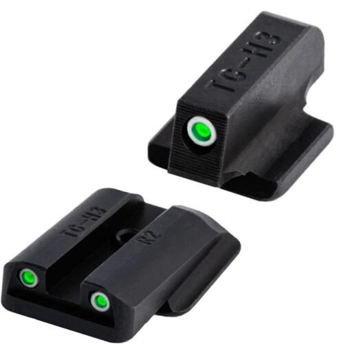 Illuminate Your Aim: Tritium Pro Night Sight for Ruger LC9 Truglo Tritium Pro Night Sights Fit Ruger LC9 LC9s LC380 - White Outline Front/Rear Green