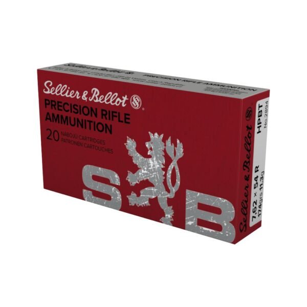 https3A2F2Fmedia.chattanoogashooting.com2Fimages2Fproduct2FZYSB76254RD2FZYSB76254RD-2.jpg Sellier & Bellot Rifle Bullets 7.62x54R Match 174 gr HPBT 2585 fps 20/ct