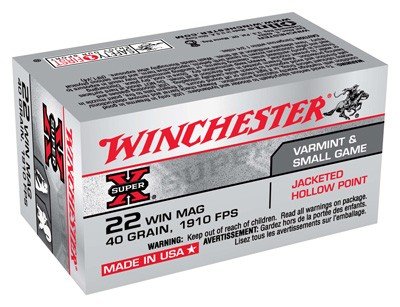 AX22MH.jpg WINCHESTER SUPER-X 22WMR 40GR - JHP 1910FPS 50RD 40BX/CS