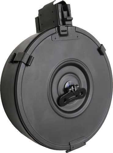 MAGAK47100.jpg IVER JOHNSON MAGAZINE AK47 - 100RD BLACK METAL