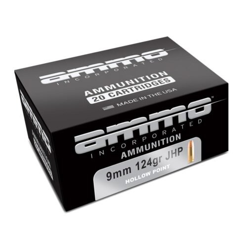 https3A2F2Fmedia.chattanoogashooting.com2Fimages2Fproduct2FDH9124JHPA202FDH9124JHPA20-1.jpg Ammo Inc Signature Handgun Ammunition 9mm Luger 124gr JHP 1017 fps 20/ct