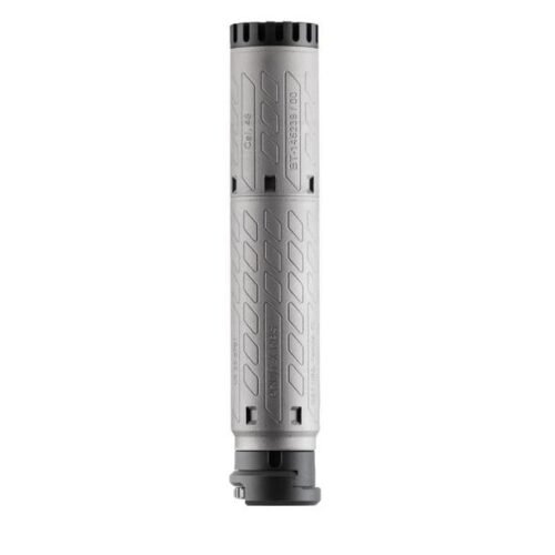 https3A2F2Fmedia.chattanoogashooting.com2Fimages2Fproduct2FKHSD1451442FKHSD1451441.jpg B&T SQD9 Print-X RBS Quick Attach Suppressor 9mm Luger Titanium 8.2" Length Gray Finish