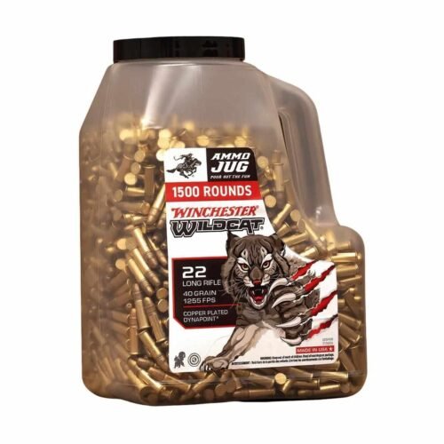 https3A2F2Fmedia.chattanoogashooting.com2Fimages2Fproduct2FWNWW22LRJUG2Fww22lrjug-boxshot-front_1-large.jpg Winchester Wildcat Rimfire Ammuntiion .22 LR 40gr 1255 fps CPHP 1500/ct Jug