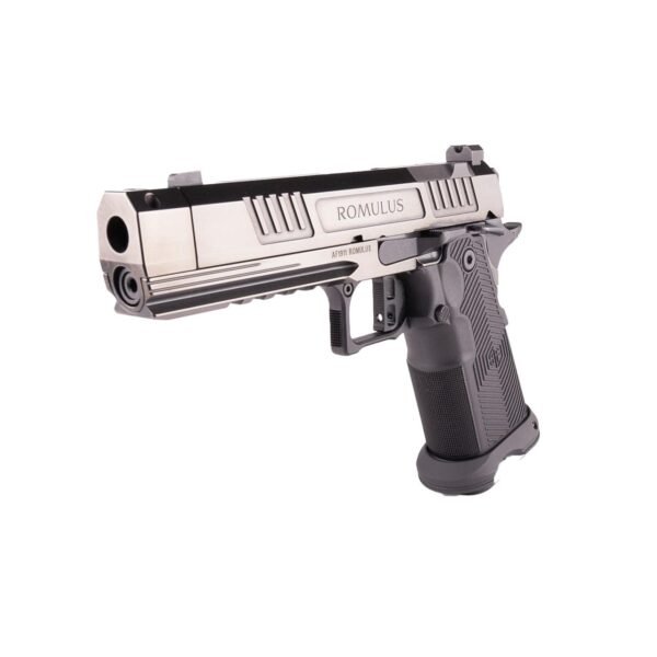 https3A2F2Fmedia.chattanoogashooting.com2Fimages2Fproduct2FXXAA39X1CMGPDBK19NVC2FXXAA39X1CMGPDBK19NVC1.jpg AF1911 Romulus RMSC Comp Handgun 9mm Luger 17 & 20rd Magazines 4.25" Threaded Comp Barrel Polished DLC Finish