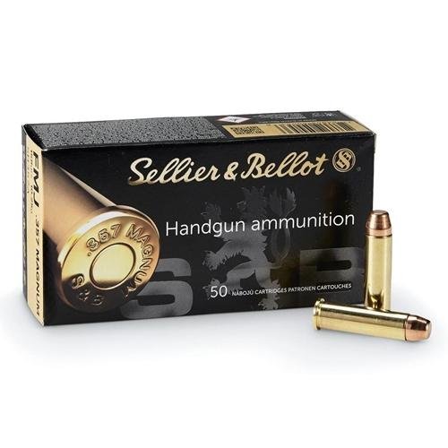 https3A2F2Fmedia.chattanoogashooting.com2Fimages2Fproduct2FZYSB357L2FZYSB357L.jpg Sellier & Bellot Handgun Ammunition .357 Mag 158gr LFN 1125 fps 50/ct
