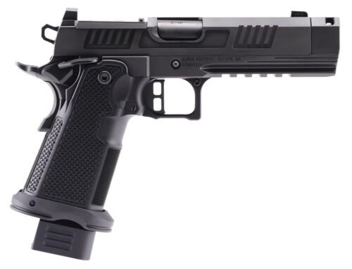 https3A2F2Fmedia.server.theshootingwarehouse.com2Flarge2F193027.jpg Alpha Foxtrot AF1911-Romulus MOS Adapter Handgun 9mm Luger 17(1) & 20rd(1) Magazines 4.25" Comp Threaded Barrel DLC Black
