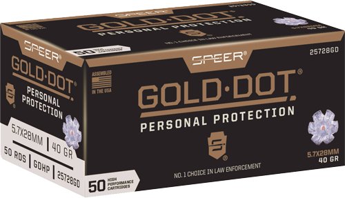 A25728GD.jpg SPEER GOLD DOT 5.7X28 40GR - GDHP 50RD 10BX/CS
