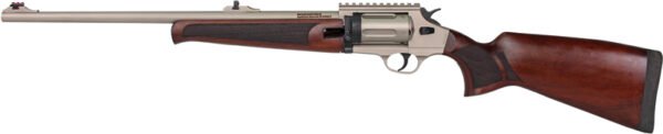 GIJ1000SN_LEFT.jpg IVER JOHNSON 1000 410 3" 20" - REVOLVER SHOTGUN NICKEL WALNUT
