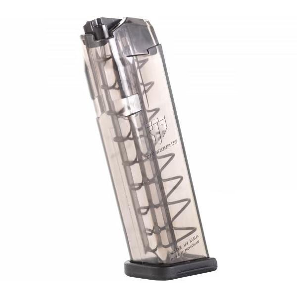 https3A2F2Fmedia.chattanoogashooting.com2Fimages2Fproduct2FEHSMKGLK17102FEHSMKGLK1710.jpg Elite Tactical Systems Carbon Smoke Series Glock Handgun Magazine 9mm 10/rd Smoke