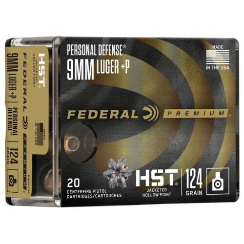 https3A2F2Fmedia.chattanoogashooting.com2Fimages2Fproduct2FFAP9HST3S2FFAP9HST3S_1.jpg Federal Personal Defense HST Handgun Ammunition 9mm Luger( +P) 124 gr. JHP 1200 fps 20/ct