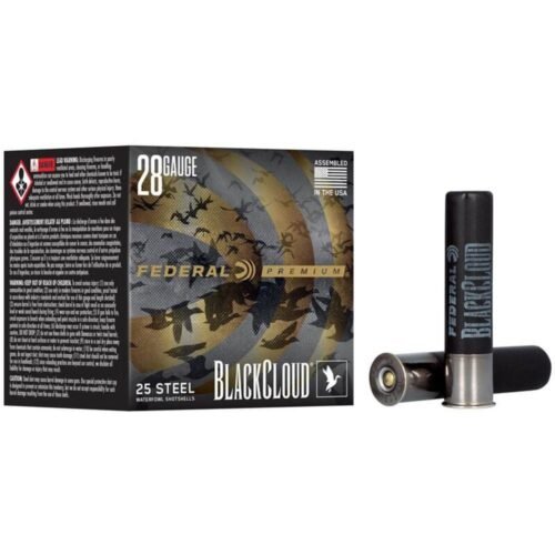 https3A2F2Fmedia.chattanoogashooting.com2Fimages2Fproduct2FFAPWBX28542FFAPWBX2854-1.jpg Federal Black Cloud FS Steel Shotshell 28ga 3" 3/4oz 1400 fps #4 25/ct