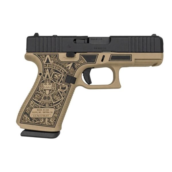 https3A2F2Fmedia.chattanoogashooting.com2Fimages2Fproduct2FGLUV1950203AZT2FGLUV1950203AZT2.jpg Glock V-Series Model 19 "Aztec" Handgun 9mm Luger 15rd Magazines (3) 4" Barrel USA Optic Ready