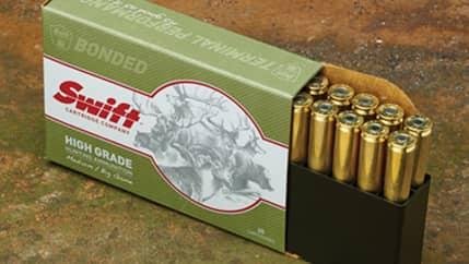 https3A2F2Fmedia.chattanoogashooting.com2Fimages2Fproduct2FSB100512FSB10051.jpg Swift A-Frame Rifle Ammunition .338 Win Mag 250 gr A-Frame 2570 fps 20/ct