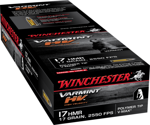 WINCHESTER VARMINT HV 17HMR 17GR V-MAX 50RD BX 1000RD CASE
